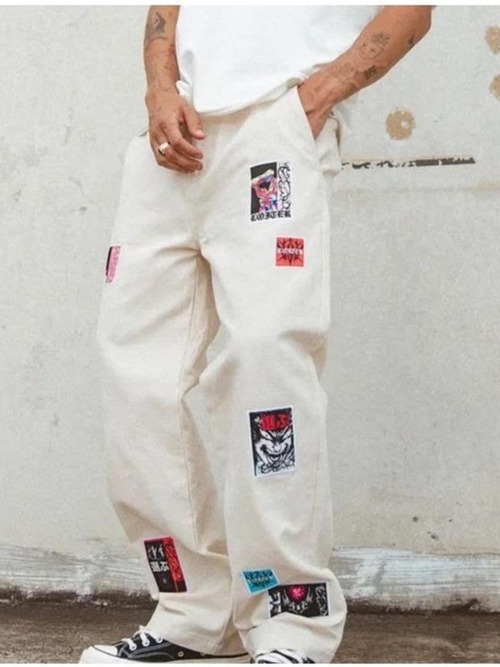 Loiter Jean’s Patchwork Carpenter Pants 32